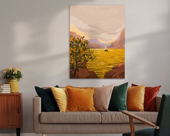 Voorbeeld van het werk in een kamer