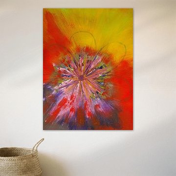 Explosie van kleuren in bloemvorm