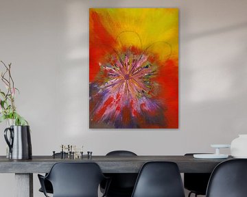 Explosie van kleuren in bloemvorm