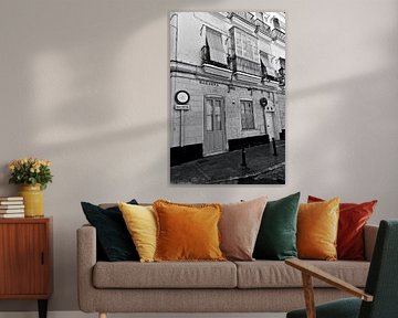 Gevel van Andalusisch huis in het oude stadscentrum van Cádiz van Silva Wischeropp