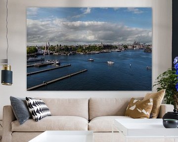 Amsterdam en Oosterdok, Waalseiland en Open Havenfront en en en ... van Don Fonzarelli