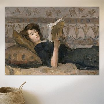 Peinture Jeune fille lisant sur un divan - Isaac Israels