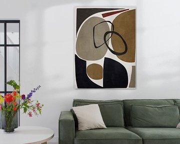 Art abstrait géométrique organique dans les tons de terre sur Online Arts