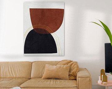 Art abstrait géométrique organique dans les tons de terre sur Online Arts