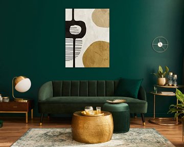 Art abstrait géométrique organique dans les tons de terre sur Online Arts