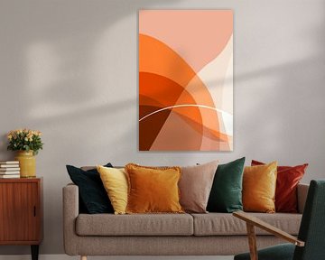 Warm Abstract in Terracotta no.3 van Studio BB