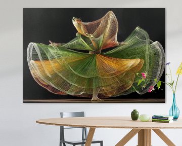 Frau mit Blumen abstrakt
