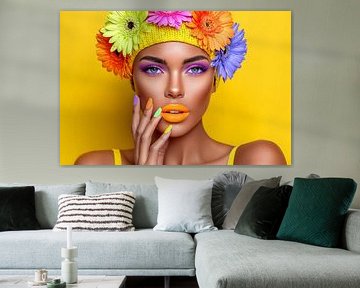 Frau mit Blumen