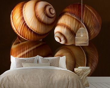 Even together: square in warm shades of brown