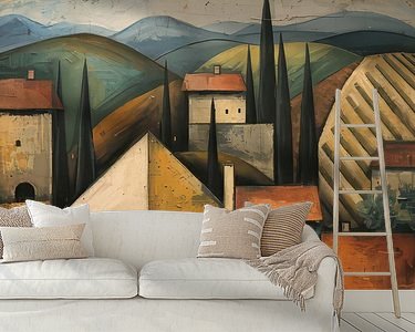 Voorbeeld van het werk in een kamer