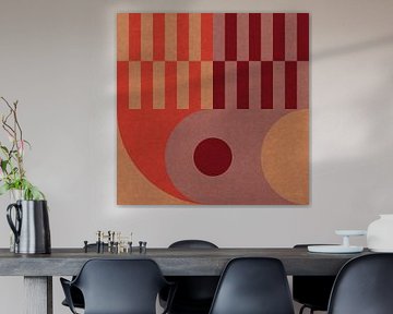 Abstrakte geometrische Formen in Retro-Farben II