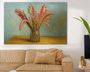 Bouquet sec avec vase