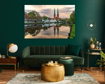 Lübeck Cathedral and Trave by Peter Schickert