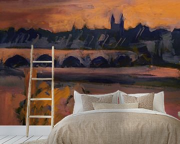 Avondlicht over Maastricht