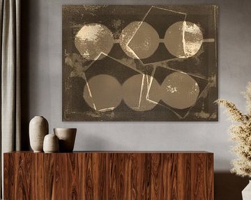 Abstract shapes in brown and bieg by Abstract Minimalist Art
