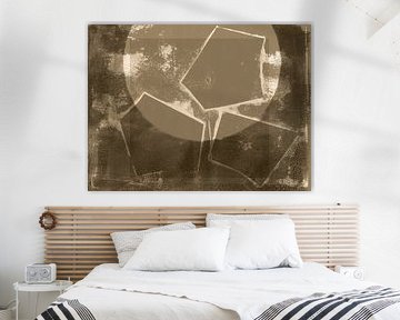 Minimal geometric abstract in earthy colors by Abstract Minimalist Art
