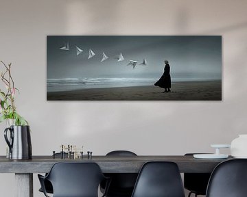 Papieren Vogeldans aan de Kust van Karina Brouwer