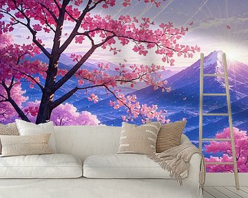 Sunset Mountain Kersenbloesem Sakura