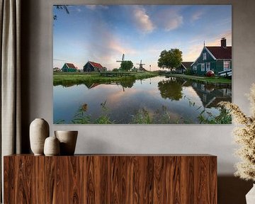Zaanse Schans at sunrise - Restful Dutch landscape