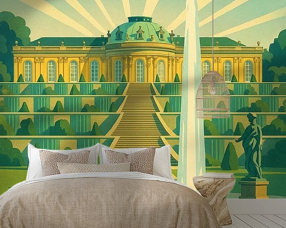 Voorbeeld van het werk in een kamer