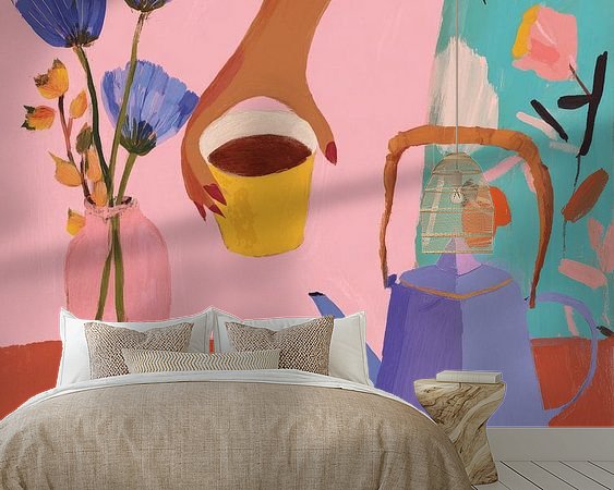 Voorbeeld van het werk in een kamer