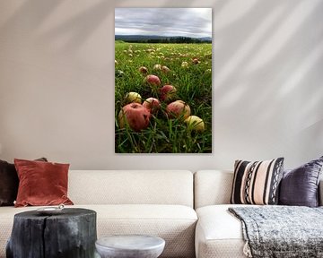 Under an apple tree in autumn by Claude Laprise