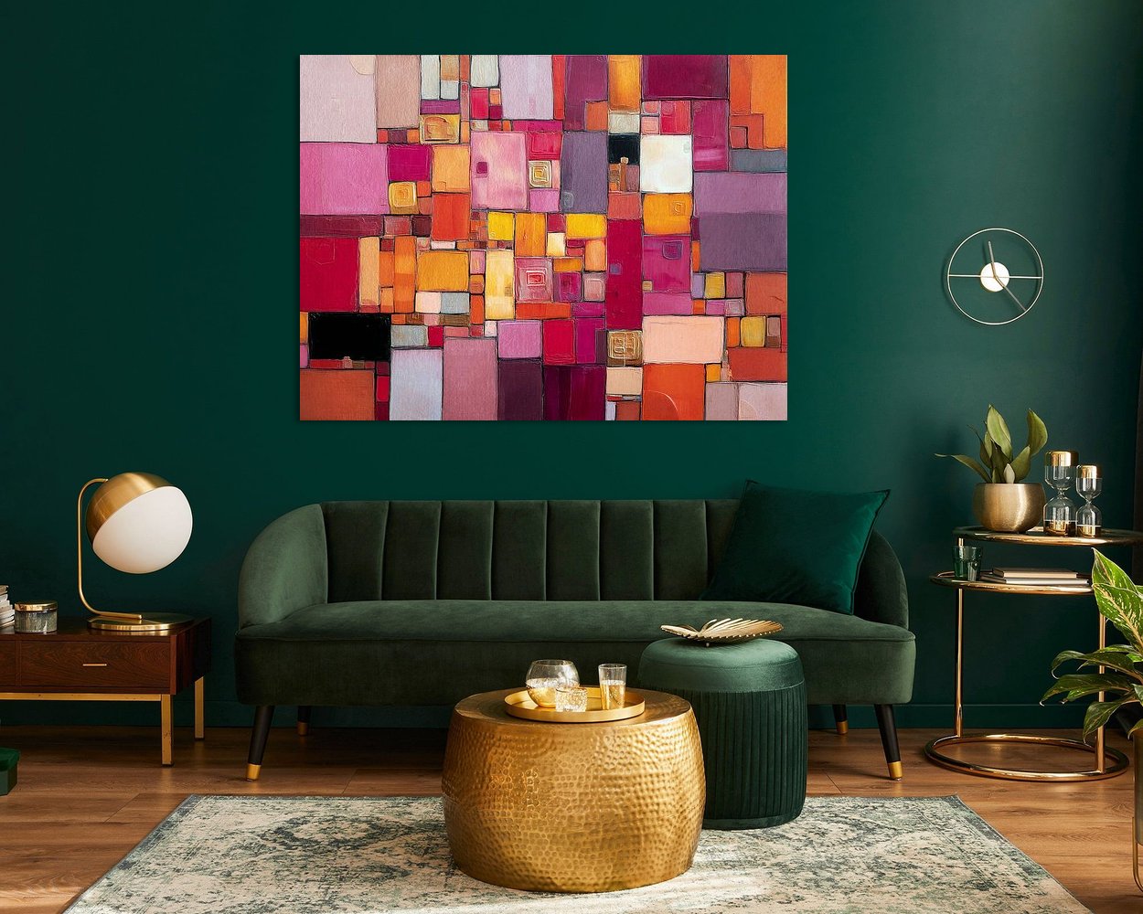 Voorbeeld van het werk in een kamer