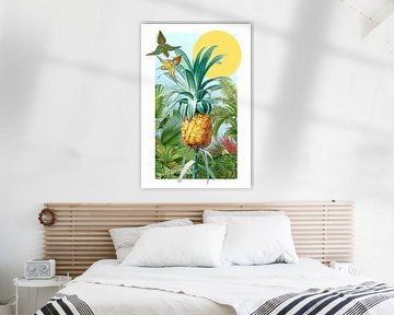 a Tropical Pineapple Collage van Marja van den Hurk