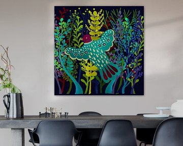 Magic bird in the enchanted forest by Elena Orlowski