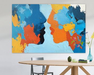painterly portrait the Kiss by Egon Zitter