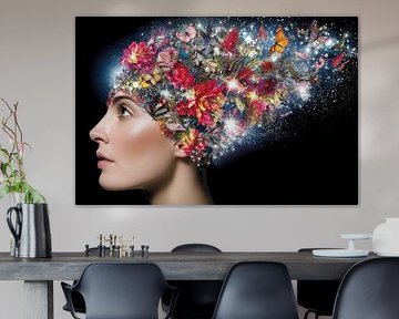portrait de femme en couleur sur Egon Zitter