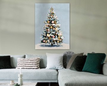 Klassieke Kerstboom in Wit en Goud van Gypsy Galleria
