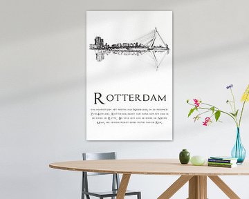 Skyline havenstad rotterdam van Krista Kitsz Art