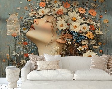 Voorbeeld van het werk in een kamer