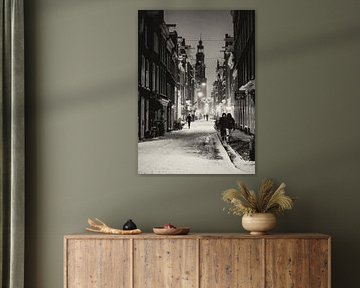 Sneeuwavond  Amsterdam van Tom Elst