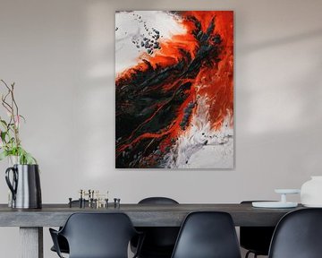 Vuur en IJs | Vulkanische Lava Vloeibare Kunst van Frank Daske | Foto & Design