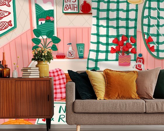 Voorbeeld van het werk in een kamer