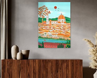 Voorbeeld van het werk in een kamer