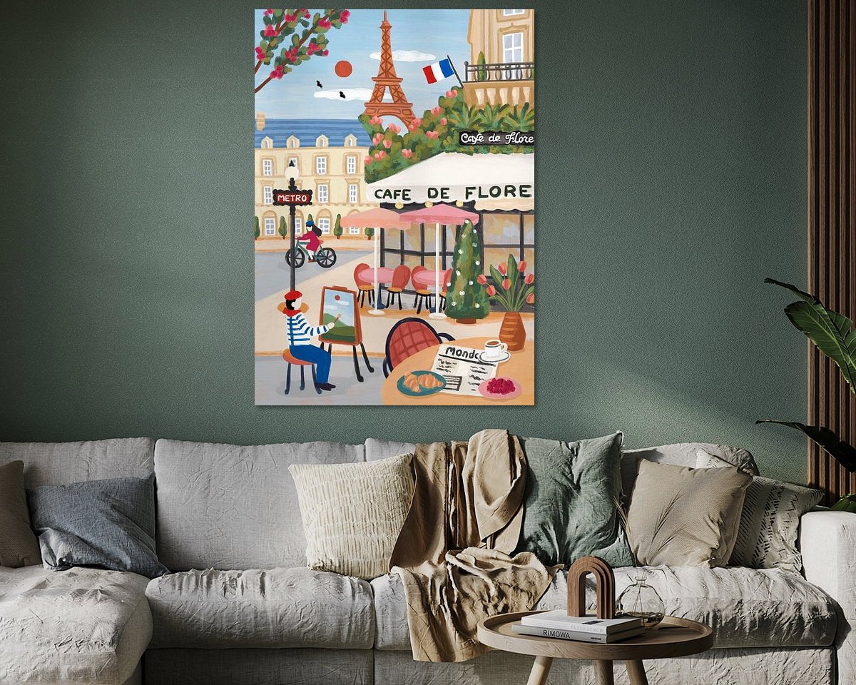 Voorbeeld van het werk in een kamer