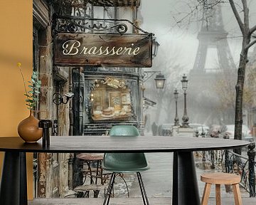Brasserie Paris - Romantisches Stadtbild von Joriali Fotografie und Gemälde