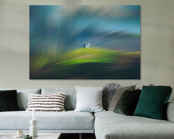 Voorbeeld van het werk in een kamer