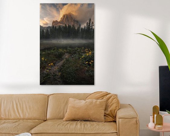 Voorbeeld van het werk in een kamer