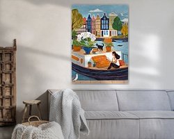 Voorbeeld van het werk in een kamer