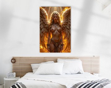 AURELYA: Ange nu aux ailes dans la lumière des chaînes