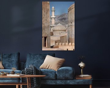 Atemberaubende Moschee-Architektur mit Bergen