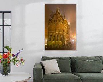 Altes Rathaus in der Innenstadt von Kampen von Sjoerd van der Wal Fotografie