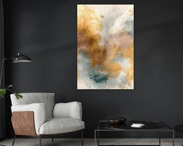 Warm earth tones - Abstract painting Japandi by Joriali Abstract