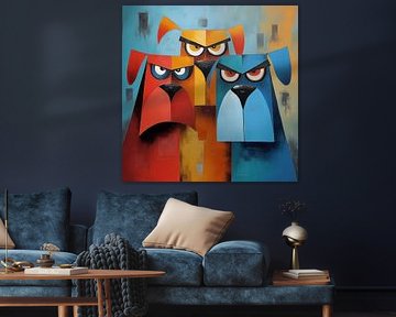 Abstracte boze bulldogs
