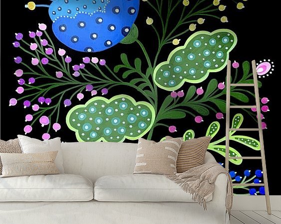 Voorbeeld van het werk in een kamer