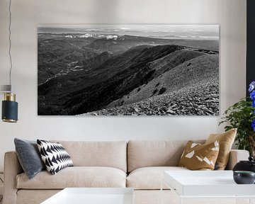 Panorama Relief des Mont Ventoux in SW von Flatfield